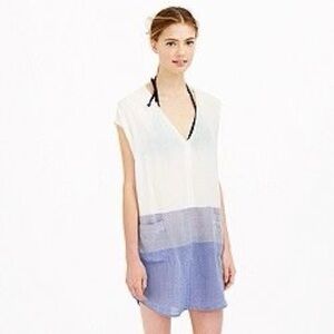 J. Crew Pocket tunic in metallic stripe medium